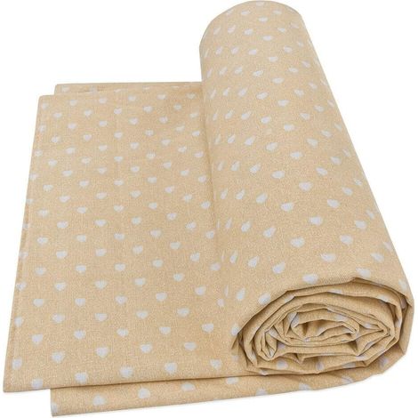 Tissu d'ameublement Couvrir tout Housse de Canapé Fauteuil-lit Petit Coeurs Pois Saumon - 170x280 cm (1/4)