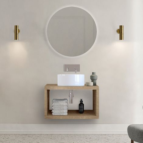 Mobile bagno sospeso aperto 60 cm Master rovere miele (1/5)