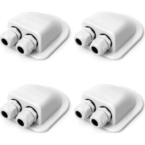 Solar-Dachfenster – 4er-Pack – Weißes ABS – Wasserdicht nach IP68 – Für Wohnmobile und Boote – 6 mm bis 12 mm (1/5)