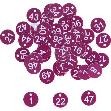 50 étiquettes numérotées rondes, simples et esthétiques pour ruches, fournitures d'élevage apicole (1/5)