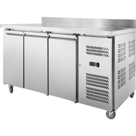 Table Réfrigérée 3 Portes GN1/1 - Profondeur 700 avec Dosseret (1/5)
