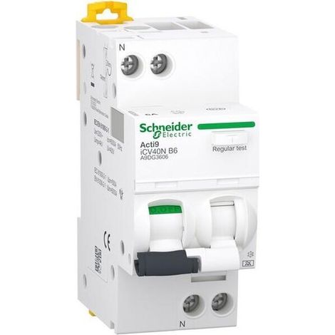 Schneider Electric A9 ICV40N 1PN B 6A 6KA 30MA A (A9DG3606)