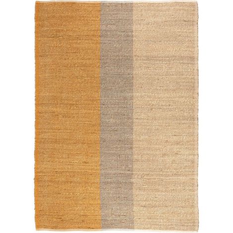 Tapis en Jonc de Mer et Coton Tissé à la Main Style Bohème Naturel 200 x 290 cm - PANGIVO