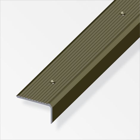 alfer Treppenprofil 1 m, 41 x 23 mm Aluminium eloxiert bronze Treppenprofile