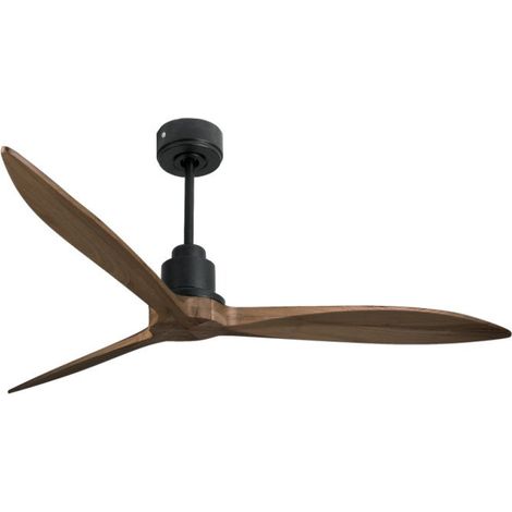 Tenerife - Super destratificateur et ventilateur DC 166 cm Gris basalte pales bois sombre sans Lumière 30 à 60 m² (1/5)