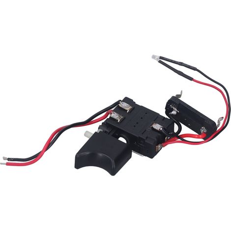 Interrupteur de gâchette de perceuse, variateur de vitesse réversible CW/CCW avec témoin lumineux, 7,2-24 V CC, 16 A (pièce de rechange) (1/5)