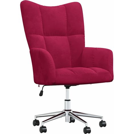 Maison Exclusive - Chaise de relaxation Rouge bordeaux Velours (1/5)