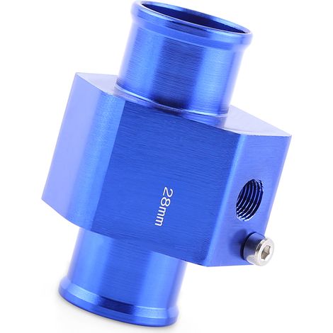 Adaptateur universel en métal pour tuyau de capteur de température de liquide de refroidissement automobile, bleu, 28 mm (1/5)