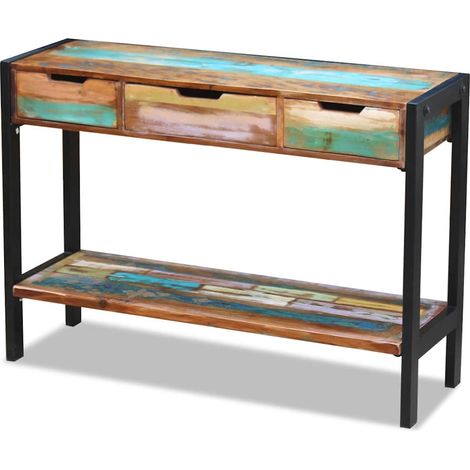 Sideboard mit 3 Schubladen Altholz Massiv