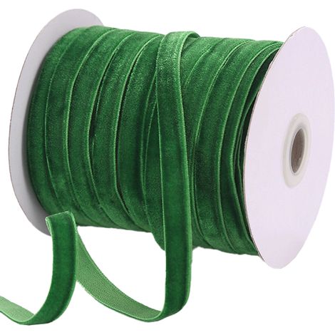 Rubans chinlon de 1 cm de large pour la couture, l'emballage de cadeaux, la fabrication de bijoux, les projets de bricolage de Noël - 50 yards. (1/5)