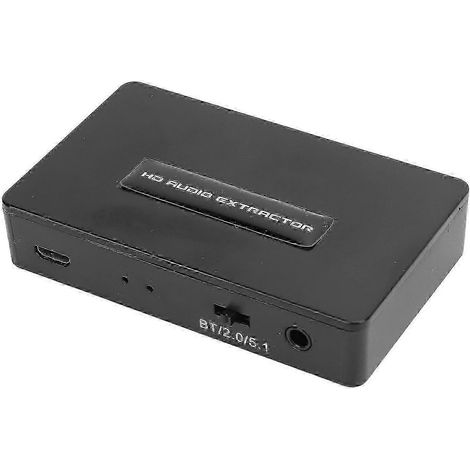 Répartiteur audio 4K 2025 Hz, Bluetooth 5.0, distributeur audio HD vers HD, Bluetooth SPDIF 3,5 mm, compatible Bluetooth 2.0, haut-parleurs 5.1 canaux compatibles pour PC et ordinateurs portables (1/5)