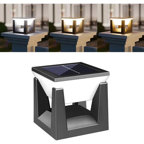Lampes solaires d'extérieur, lanterne solaire étanche, 3 modes de couleur, éclairage solaire pour poteau de clôture, terrasse, jardin, décoration (1/5)