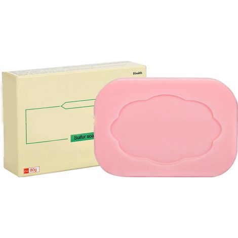 Savon soufre 80g nettoyant visage, soin peau impure acné, toilette santé corps, savon dermatologique purifiant. (1/5)