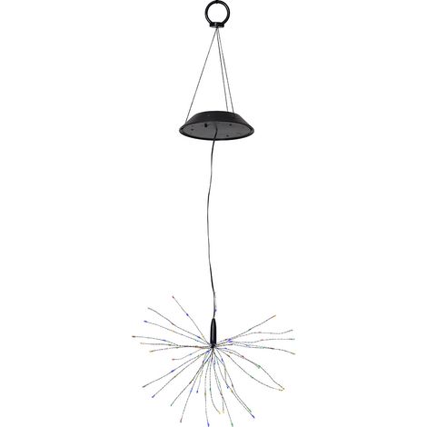 Star Trading Lampe solaire à suspendre Firework, LED, extérieur, multicolore, feu d'artifice, capteur crépusculaire, 50 cm