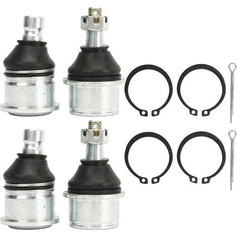 Kit de rótulas superior e inferior, 4 piezas, kit de rótulas de goma metálica 9010 050700 con accesorios de instalación, rótula superior e inferior. (1/5)