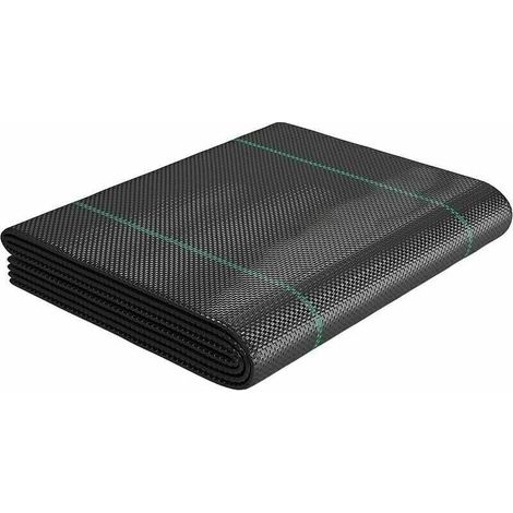 Tessuto anti-erbacce da 10 m², tessuto geotessile anti-erbacce resistente agli strappi, elevata sensibilità ai raggi UV (5 m x 2 m, piegato)