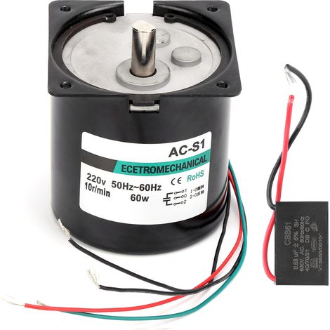 Moteur synchrone AC 60W XD80KTYZ 10 tr/min arbre excentrique aimant permanent basse vitesse grand couple 220V (1/5)