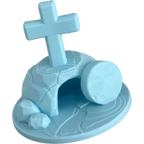 Kruzifix-Grabsteinschnitzerei als Geschenk für Rock-Blue