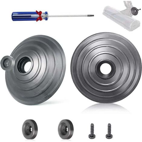 Ruote di ricambio per Dyson V6 V7 V8 V10 V12 DC58 DC59 DC62 DC72 DC74 SV10 SSV12 SV20, accessori per testina di pulizia a trasmissione diretta 35W 50W, 2 ruote + 2 viti + 2 staffe di montaggio + cacci