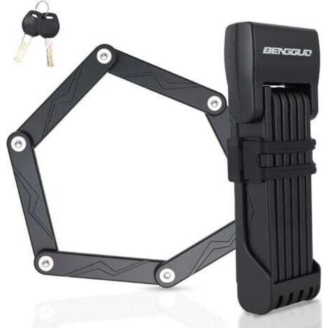 [JAMAIS UTILISÉ] Antivol de vélo, antivol pliable avec support à clés, antivol en acier allié, antivol pliable haute sécurité (1/4)