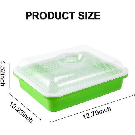 Plateau à germer avec couvercle, idéal pour faire germer les graines de haricots. Grande capacité et méthode de germination propre. (1/5)