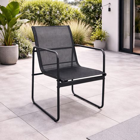 Gartenstuhl Sessel Vollstahl mit Textilen-MGS506182 (1/4)