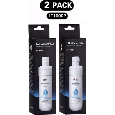 Ahlsen Paquete de 2 filtros (LT1000P). Frigorífico, filtro de agua del frigorífico. (1/3)