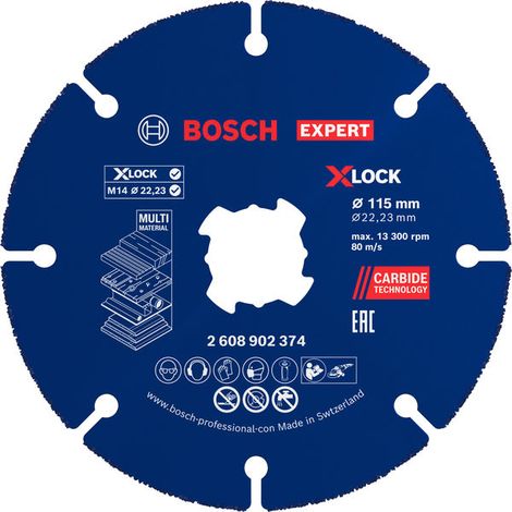 Bosch EXPERT Multi Material Carbide Cutting Disc 115 X-Lock 10 pcss 2608902376 (1/4)