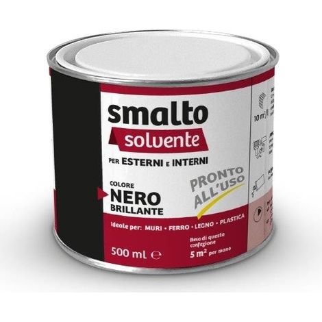 SMALTO SOLVENTE PP NERO LT 0,5