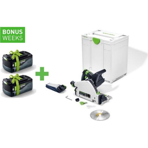 Festool – Scie plongeante sans fil 18V – Moteur EC-TEC – Profondeur de coupe 55 mm – Système KickbackStop pour sécurité – Coupe précise bois et métal