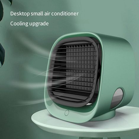 Tragbarer Luftkühler, Ventilator, Tischventilator, Luftbefeuchter, Luftreiniger, Büro, Schlafzimmer, Sommer-Wasserkühler, Grün (1/4)