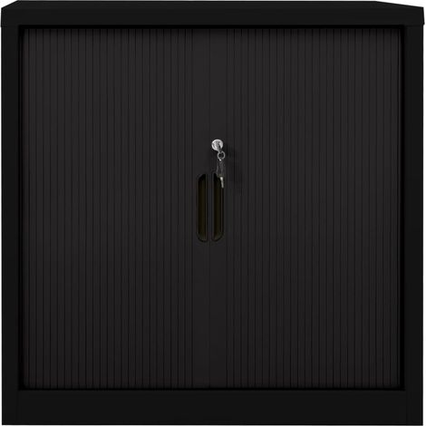 Maison Exclusive - Armadio con Ante Scorrevoli Nero 90x40x90cm in Acciaio