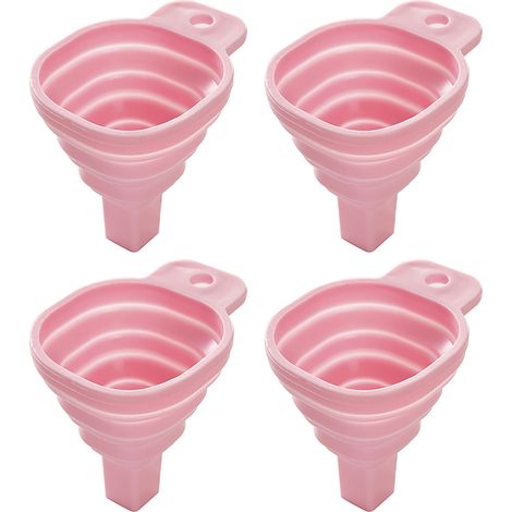 Entonnoir Cuisine - En Silicone Alimentaire - Pliable - Pour Liquides et Poudres - Lot de 4 (1/5)