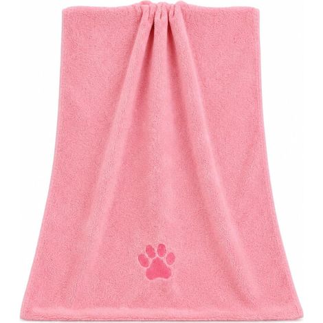 Serviette Chien Chat Microfibre - 1 Pièce - Marron - Ultra Absorbante - Toilettage Bain Plage - 70 x 135 cm (1/2)