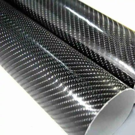 (A) Film adhésif vinyle en fibre de carbone 7D imperméable pour voiture, console, ordinateur portable, accessoires auto et moto (1/4)