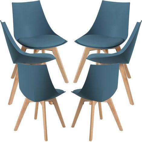 Packs Sillas Comedor - Pack 6 Sillas Blok - Verde azulado (1/5)