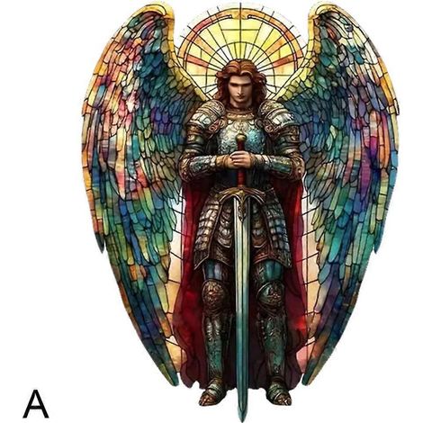 1x Attrape-soleil en verre acrylique coloré pendentif ange pour fenêtre ou jardin 2D à suspendre
