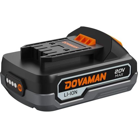 Batterie lithium-ion 20 V 2,0 Ah compatible avec perceuse-visseuse sans fil X6, visseuse à percussion X7, DCT01A coupe-cloison sèche et LE20 (batterie uniquement)
