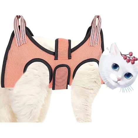 Pet Grooming Hammock, Cat and Dog Grooming Hanging Sling, Nail Clipper Grooming Harness, Breathable Restraint Bag for Small Dogs and Cats (XS, Pink) (1/4)