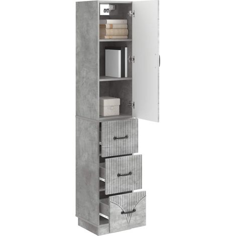 Set di armadi 2 pz Grigio Cemento 33 x 34,5 x 87 cm DAS364483 (1/5)