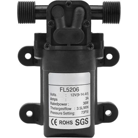 Elektrische Mini-Membranpumpe, 73 PSI, 3,5 l/min, G1/2 Zoll, 36 W, 12 V DC (1/4)