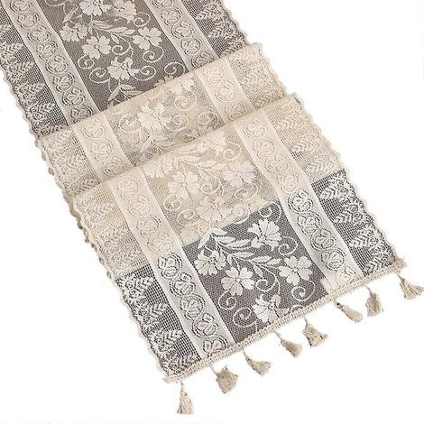 Nappes en dentelle exquises pour réceptions et décorations de mariage, chemins de table, nappes suspendues (1/5)