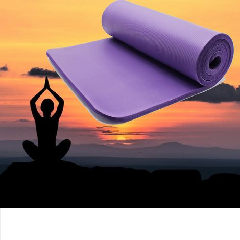 Tapis De Sport - Sol Violet 180 X 60. Yoga, Pilates, Body Balance, Stretching, Abdominaux (1/4)