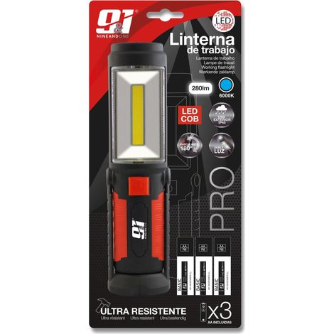 ORION91 Pack x 2 unidades Linterna Taller LED COB 6000K IP45 Gancho y Base Magnética PILAS INCLUIDAS - SpazioLuzio (1/2)
