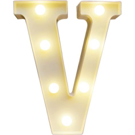 Letras del alfabeto iluminadas con LED, luz blanca cálida, funciona con 2 pilas AA, resistente al agua IP54 (blanco). (1/5)