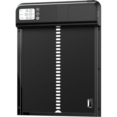 Porte Poulailler Automatique avec Écran LCD Programmable Étanche. Porte Automatique Poulailler en Alliage d'aluminium. Alimenté par Batterie. Commande de Minuterie. Fonction Anti-pincement (1/4)