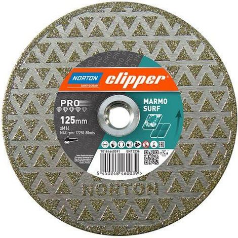 Disque diamant NORTON PRO SURF Ø 125 mm Alésage M14- 70184640591