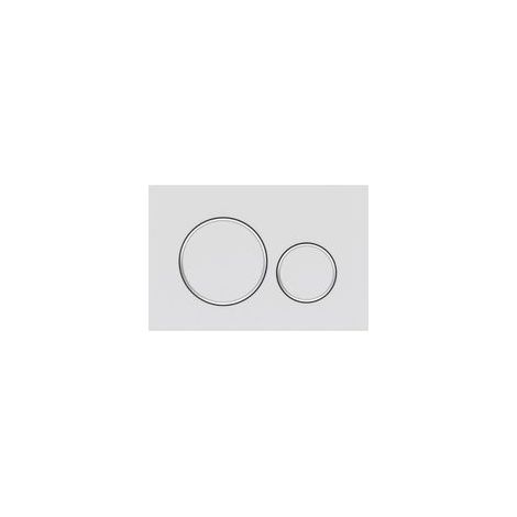 S'applique à la plaque d'actionnement Geberit Sigma20 pour double chasse d'eau : laqué blanc mat, revêtement effet perle, chrome brillant (115.882.JT.1) (1/4)