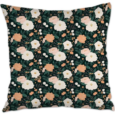 Housse de coussin carrée standard 45x45cm anti-ride pour canapé lit salon chambre (1/5)