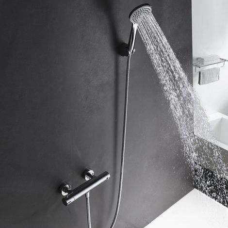 Imex -  Grifo Ducha y Bañera Termostatico  Cromado Serie  Creta